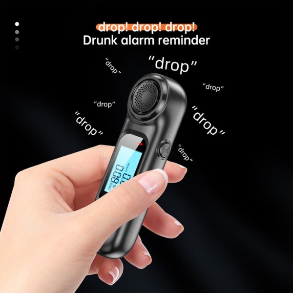 Digital Breath Tester USB Uppladdningsbar Beröringsfri Hög Precision Breathalyzer