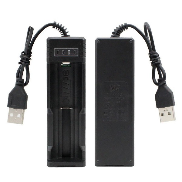 Universal USB Smart Enkelt spor lader 18650 litium lader for lommelykt leketøy 18650 14500 26650 3,7V-4,2V belysning strøm bank