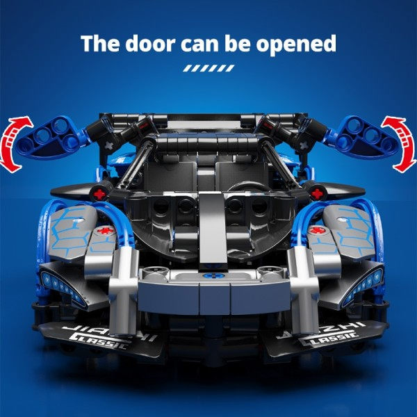 By Racing Træk Tilbage Bil Byggeklodser Speed Supercar Køretøj Moc Bricks Legetøj