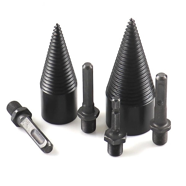 6 bitar 32mm ved klyvning borr bit ved klyv skruv koner bits fyrkantigt rund hexagonalt för hammare borr