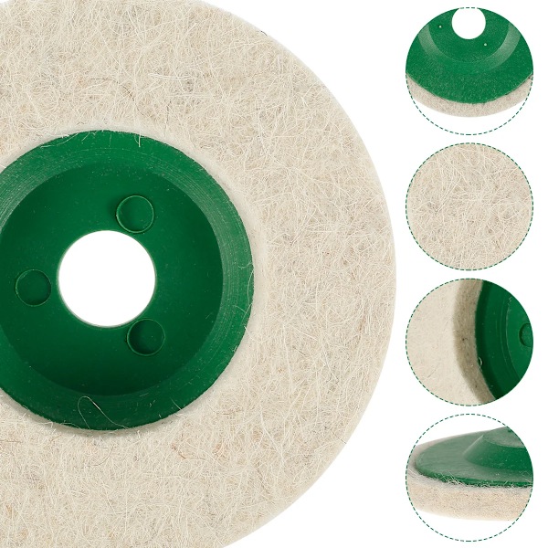 10 bitar Ull Polering Hjul Buffning Buddar Vinkel Slip Hjul Filt Polering Bud Disc Tillbehör För Metal Marmor Glas Keramik