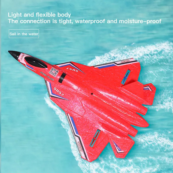 RC Plane 2.4G Med LED Lys Fly Fjernkontroll Kontroll Flying Modell Glider EPP Skum Leker