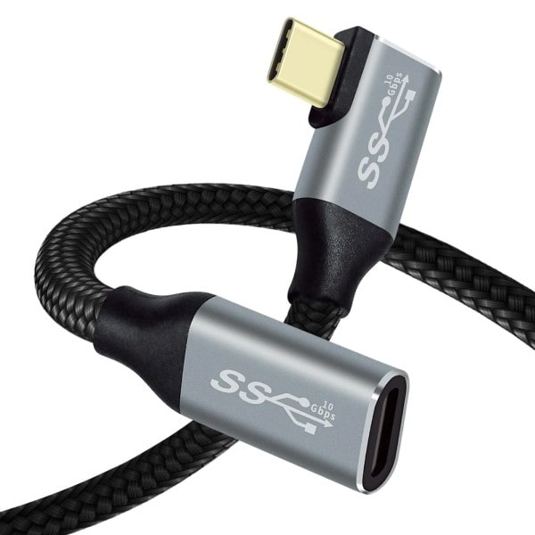 USB C 10Gbps Forlengelse Kabel Type C 100W Forlenger ledning Hann til Hunn