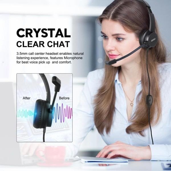 Kablet hodetelefoner med mikrofon for PC/PS4/Xbox Gaming Headset