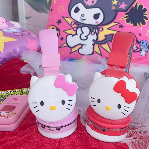 Söpö Bluetooth Kuulokkeet Langattomat Kuulokkeet Anime sarjakuva Stereo Kuulokkeet