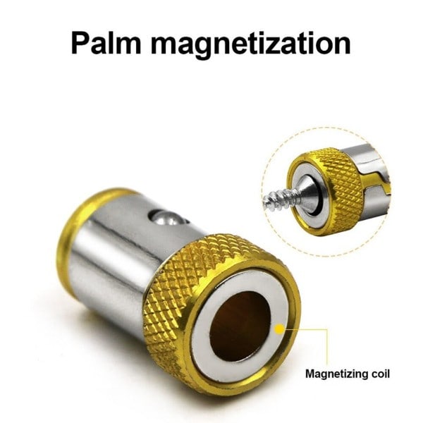 Magnetisk bit hållare legering elektrisk magnetisk ring skruvmejsel bit huvud hållare anti korrosion magnetisera