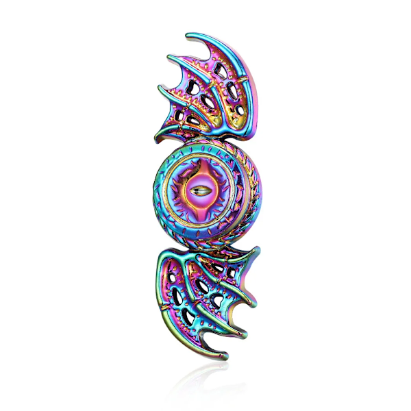 Dragon Wings Eye Tri Fidget Spinner Metal Hand Spinner Lågt Noise Hög Speed Fokus Leksak med stål Självsmörjande lager