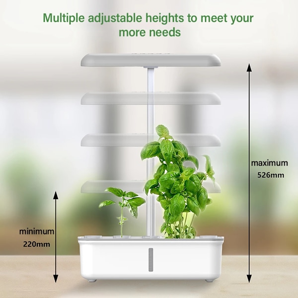 WiFi Plant Hydroponics System Voksende LED Lys Smuldfri Smart Plantning Maskine