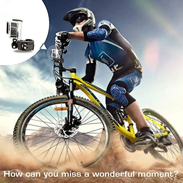 KX2215 til Gopro Hero 11 10 9 8 7 6 5 4 Sort Cykel Motorcykel styr 360 Degree Stativ Mount for YI 4K SJCAM Tilbehør