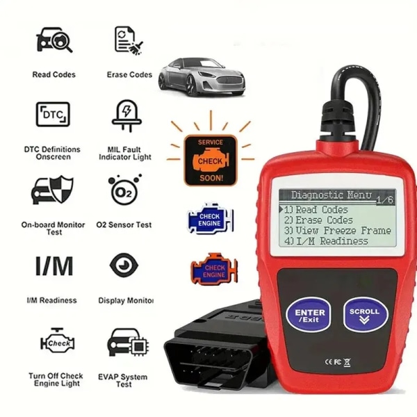 Bedste kvalitet Bil Fejl Diagnose Instrument Obd2 Slet Fejl koder Diagnostisk Scanning Værktøjer Universal Version