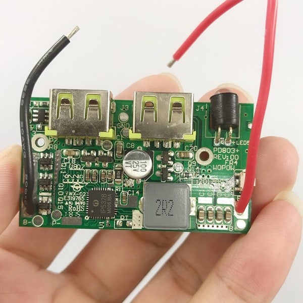 Dubbel USB Typ-c QC 3.0 Snabb laddning kort snabb laddare modul