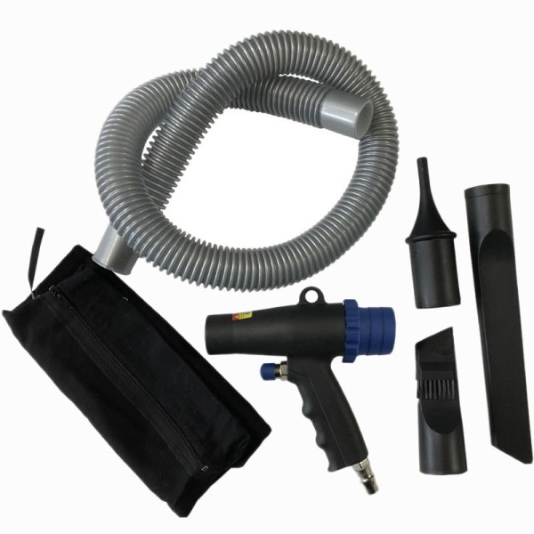 2 i 1 Air Duster Kompressor Kit Multifunksjon Air Vacuum Blow Pneumatic Støvsuger Suge Renser Verktøy