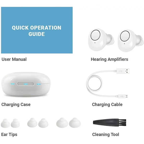 Genopladelige høreapparater Digital Høre Forstærker In Ear Enhancer