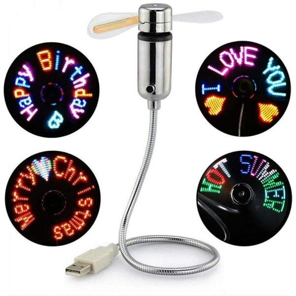 USB LED RGB Lys Programmerbar Blæser Fleksibel Svanehals DIY Besked Mini USB Blæser