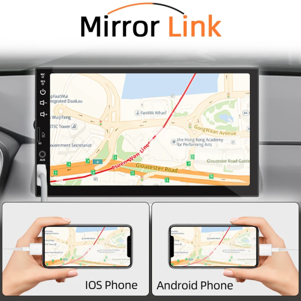 7 tuuman auto radio 1 Din Carplay Android Auto Multimedia soitin