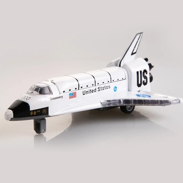 Rymdfarkost Modell Die Cast US Rymd Shuttle Ljus Effekt Och Simulering Ljud Colombia Rymdskepp 19cm Längd