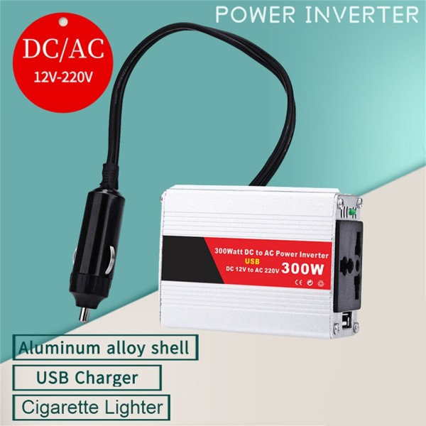 300W DC 12V til 220V AC Strøm Inverter Konverter med USB Bil Adapter Auto Oplader Konverter Bil Power Inverter