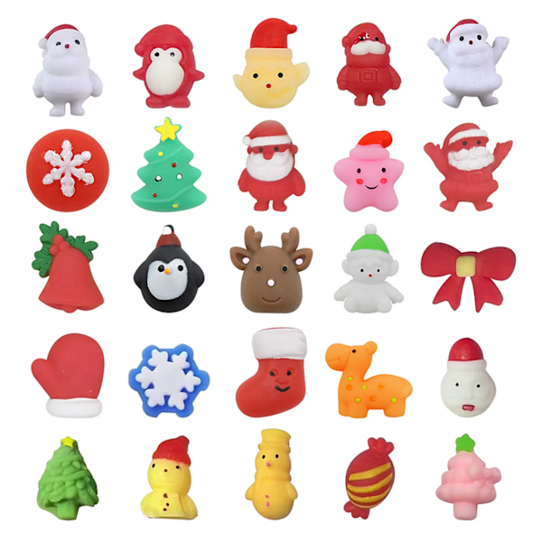 Jul Advent Kalender Nedtelling Overraskelse Squishy Søte Dyr Dekompresjoner Leker