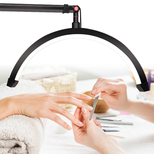 16 tommer LED Halv måne vipper lys temperatur 3000K-6000K gulv LED ring lampe