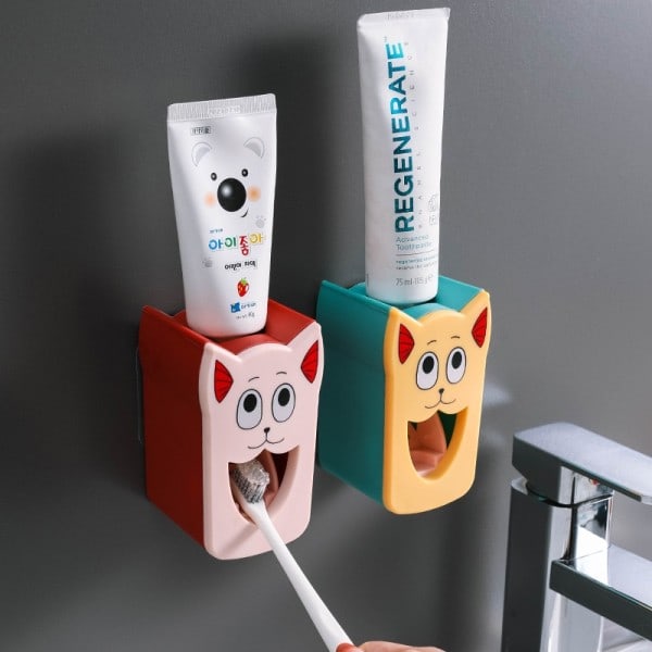 Tecknad Automatisk Tandkräm Dispenser Tandkräm Klämning