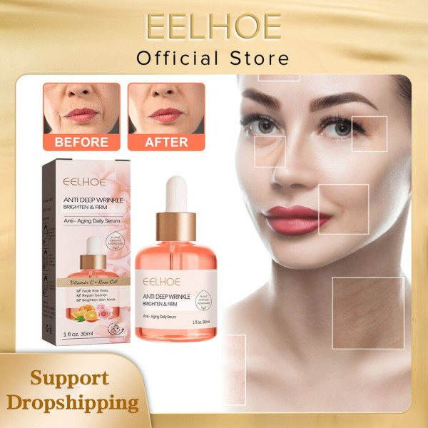 Dyb Anti Rynke Serum Rose Olie VC Anti-Aging Essence Forbedre Fine Linjer Løftning Shrink Porer Fugter