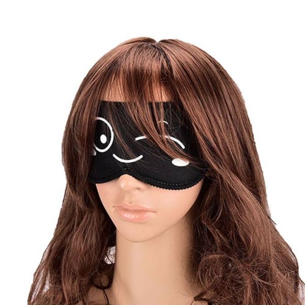 1st Tecknad Ögon Mask Sömn Ögon Mask Svart Ögon Skugga Sömn Mask