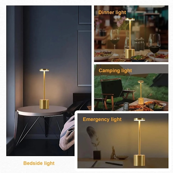 Simple Touch Sensor LED Bord Lampe Genopladelig Skrivebord Lampe
