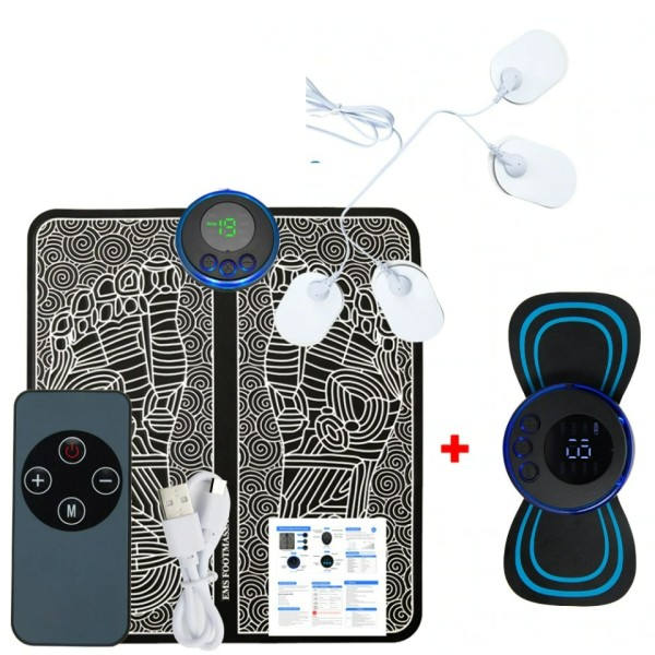 Elektrisk EMS Fod Massager Pad Lettelse Smerte Slap af Fødder Akupunkter Massage Mat