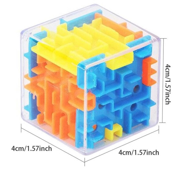 3D Maze Magic Cube Sekssidig Transparent Puzzle Speed Cube Rolling Ball Magic Cubes Maze Leker