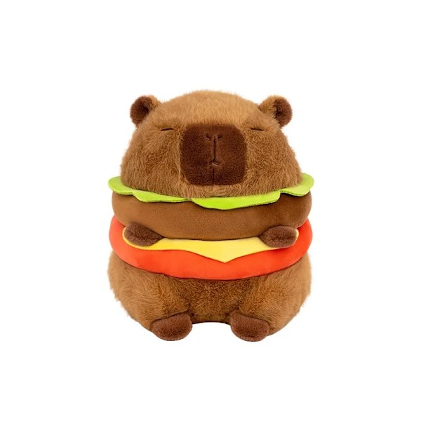 Hampuri Capybara Pehmo lelu Pörröinen Kawaii Pehmo nukke Simulaatio Capibara Anime Söpö Täytetyt Eläimet Pehmeä Pehmo lelut