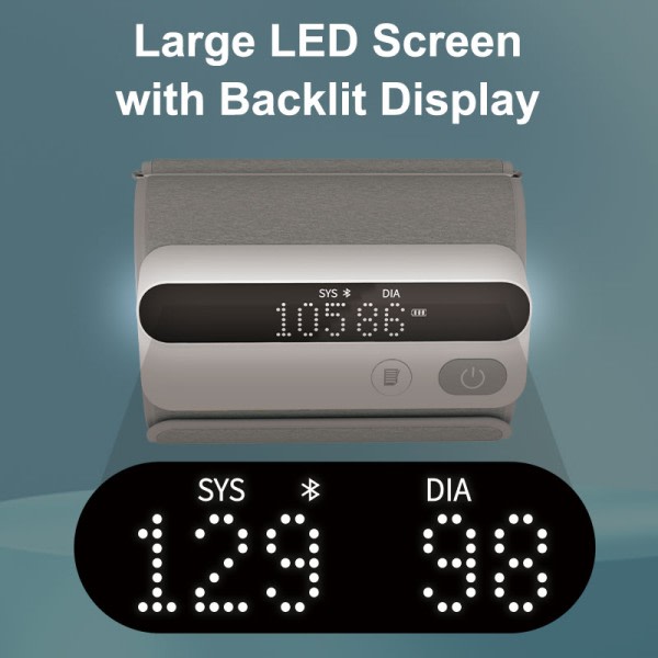 Engelsk Voice Arm Bluetooth Opladbar Lang Tid Bruk Medisinsk Blod trykk monitor