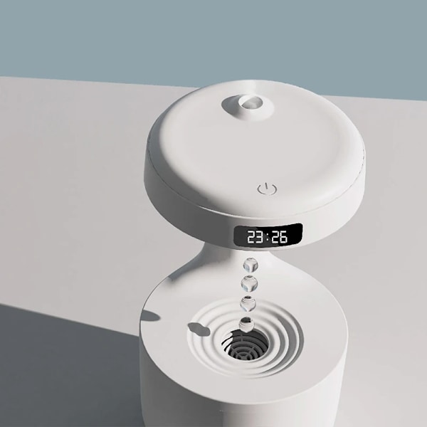 Luft luftfuktare Anti-gravitation Rolig Vatten Droppar Ultrasonic Cool Mist Maker Fogger Diffuser with LED Display