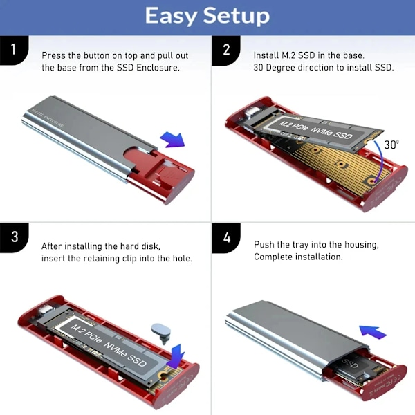 M2 SSD kotelo M.2 NVMe SATA SSD kotelo sovitin 10 Gbps USB 3.2