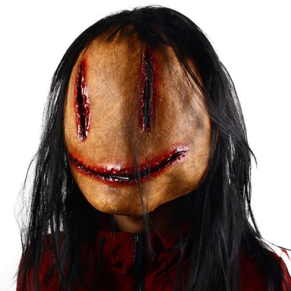 Halloween Skrekk Fancy Kjole Fest Maske Blodig Skrekk Smiley Cosplay Virkete Kostume Rekvisitter