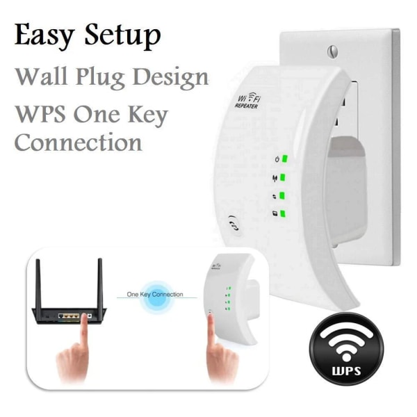 300 Mbps WiFi Repeater WiFi Extender Router WiFi Signal Forstærker Trådløs WiFi Booster Long Range WiFi Repeater Adgangspunkt