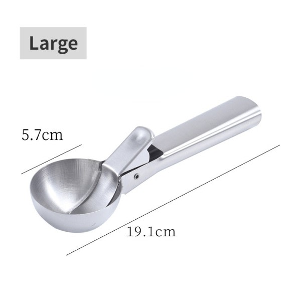 Is Scoops Rustfrit Stål Is Cream Graver Non-stick Frugt Is Kuglemager Husstand Vandmelon Is Ske Værktøj