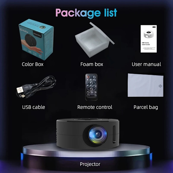 Mini Projektori Kannettava Lcd Video Elokuva Multimedia Kotiteatteri Elokuva soitin