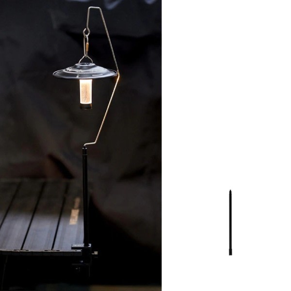 Ultralet Titanium Camping Lampe Søjle stang Lys Fiksering Stativ Holder