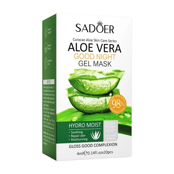 20 bitar Aloe Vera Gel Bärbar Ansiktsmask Lugnande Och Reparerande Efter  Återfuktande Hydraterande Skrymp porer Sömn mask d170 | Fyndiq