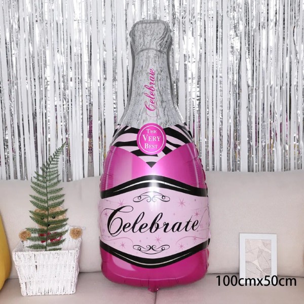 Unik champagne vin flaske ballong ølglass beger ballonger til bursdag bryllups fest pynt