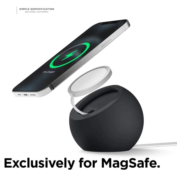 Skrivebord Ball Shape Magnetisk Silikon Lade Holder for Magsafe Apple IPhone 14 Pro Mac Safe Trådløs lader Dock Station Stativ