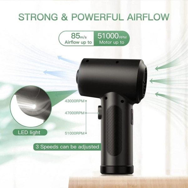 Sladdlös Air Duster Blower Multi-Use Portable Compressed Air Duster,Electric Air Duster Computer Cleaner