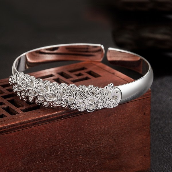 Platina Plated Damer Bangle Promotion Smykker For Kvinner