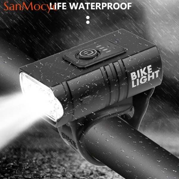 Cykel Light 1000LM USB Laddbar Ström Display MTB Mountain Väg Cykel Främre Lampa