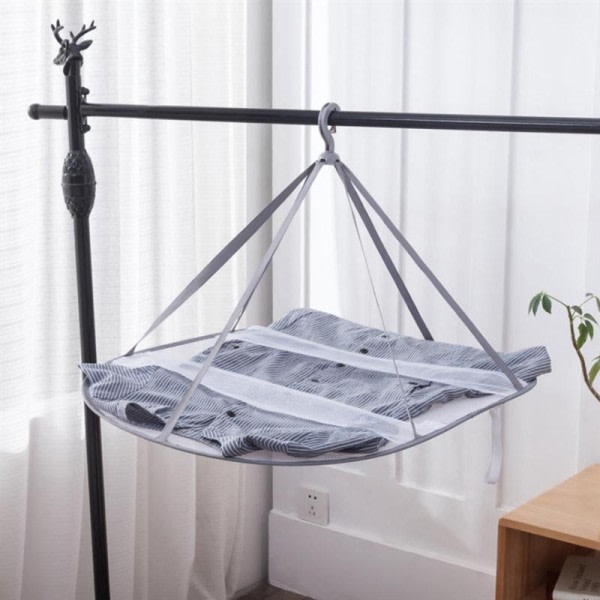Folde Hænge Tøj Tøjvask Kurv Tørretumbler Sweater Klud Net Tørt Rack Mesh Bøjle