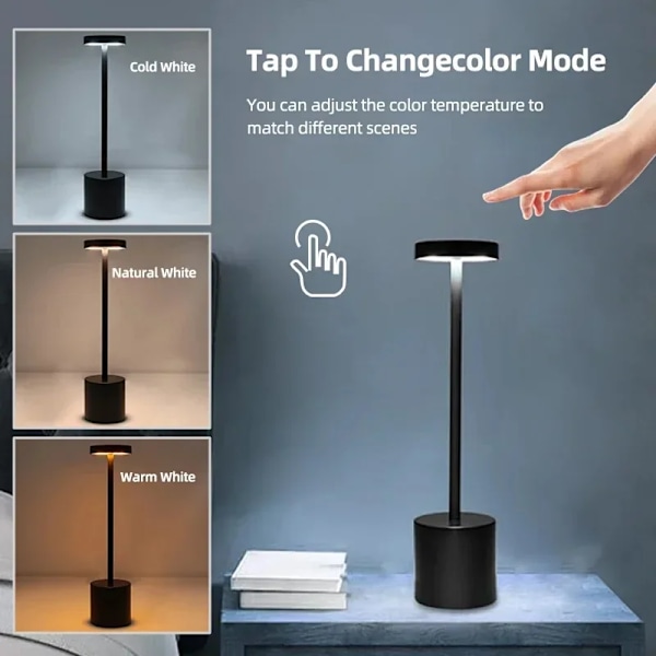 Simple Touch Sensor LED Bord Lampe Genopladelig Skrivebord Lampe