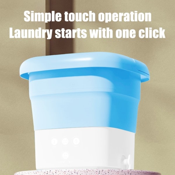 Folding vask maskin for klær med tørketrommel bøtte vask for sokker undertøy mini vask maskin