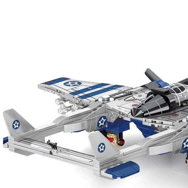 Tekninen MOC Fighter Plane Bilding Blocks Expert P38 kuljetus lentokone malli tiilet kokoonpano lelut