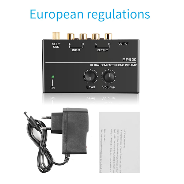 Phono Preamp pre Amp Preamplifier with Level Volume Control