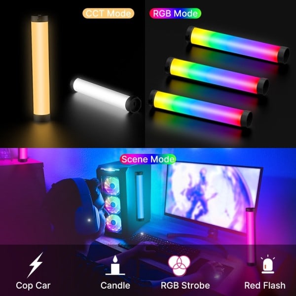 VL110 RGB Rör Video Wand Light CRI95 Photo LED Stick Video Portable Studio Camping Fill Light